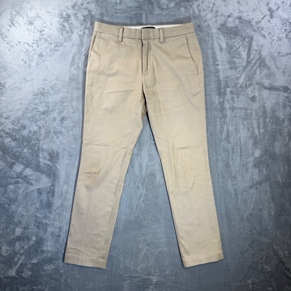 Banana Republic Aiden Slim Fit Chino Pants Mens 30x30 Khaki Tan Stretch Cotton